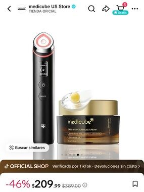medicube Deep Vita C Capsule Cream Set — Black & Gold